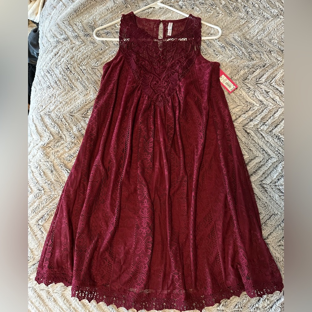 Maroon beach dress